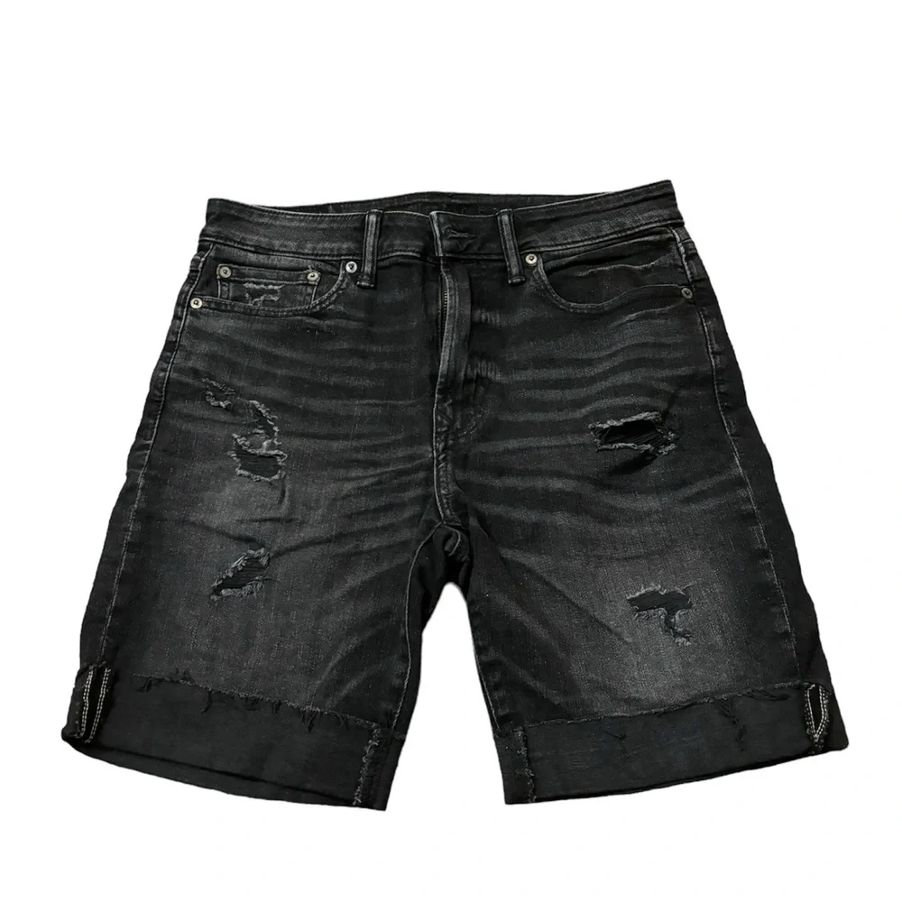 American Eagle Airflex+ Denim Black Jorts Size 30 - Picture 1 of 5